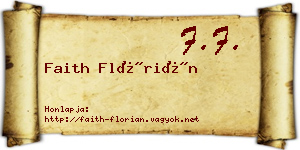 Faith Flórián névjegykártya
